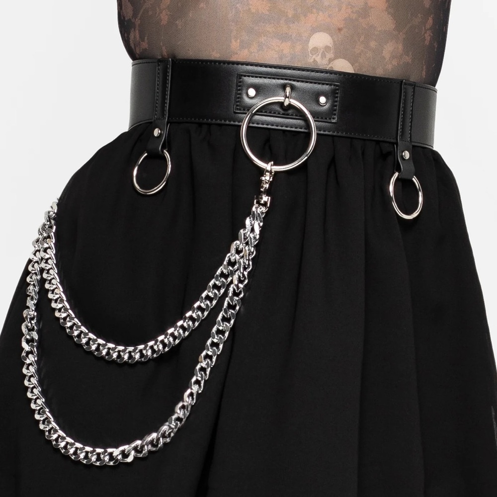 Disturbia Calliope Black Chain Belt